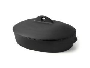 Terracotta Large Oval Lidded Casserole Dish