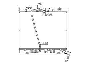 Radiador Toyota hiace 5L 2004-2010 mecanico | nuevo